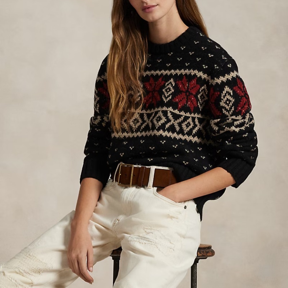 Polo Ralph Lauren Vintage Inspired All Wool Sweater XS